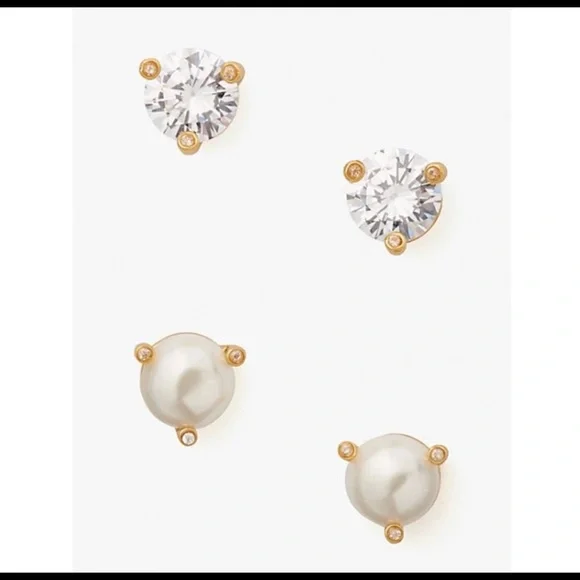 NWT KATE SPADE RISE & SHINE SET OF TWO 2 EARRINGS STUD - Picture 2 of 7